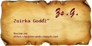 Zsirka Godó névjegykártya